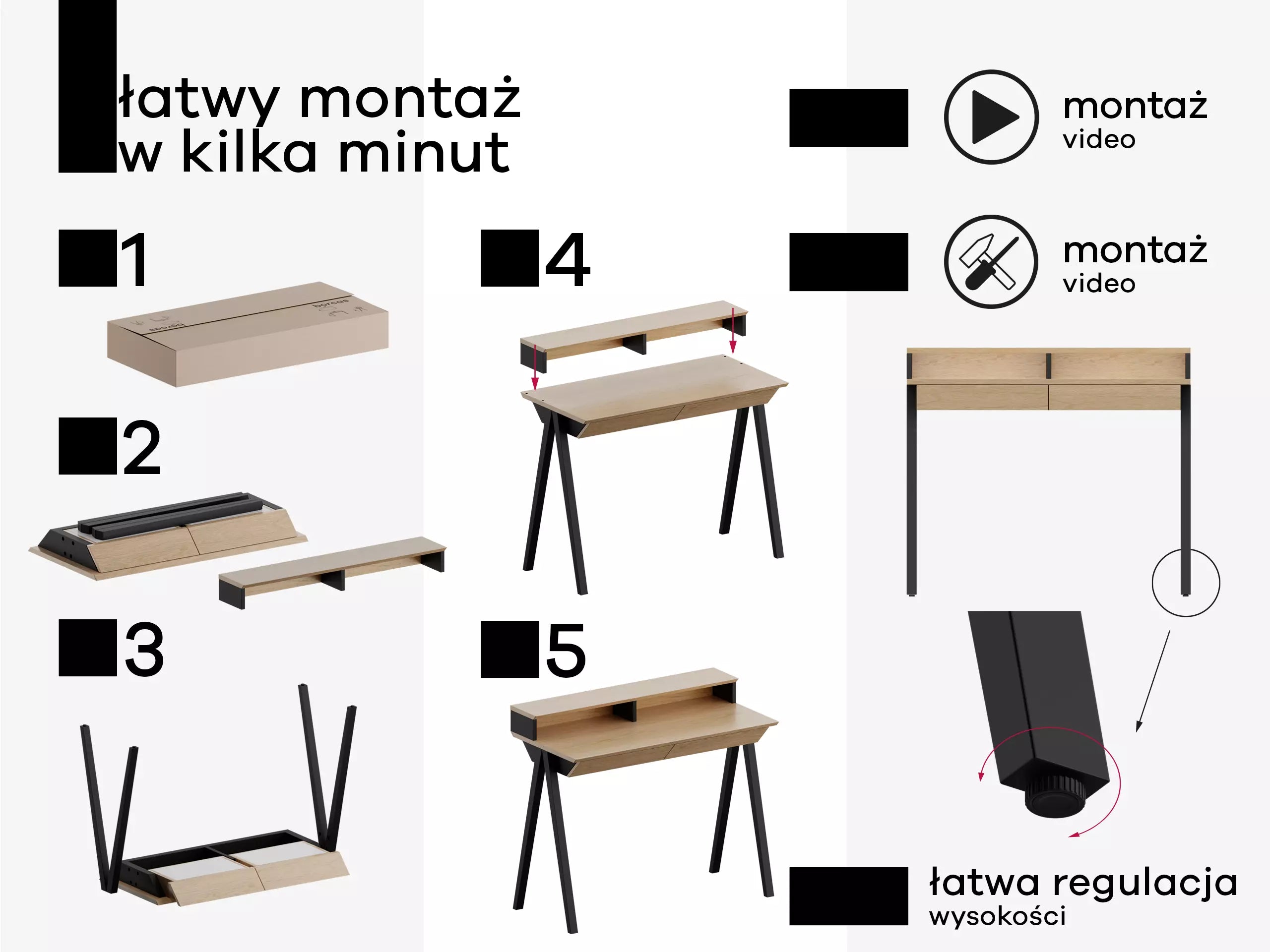 vogel desk S white extension white