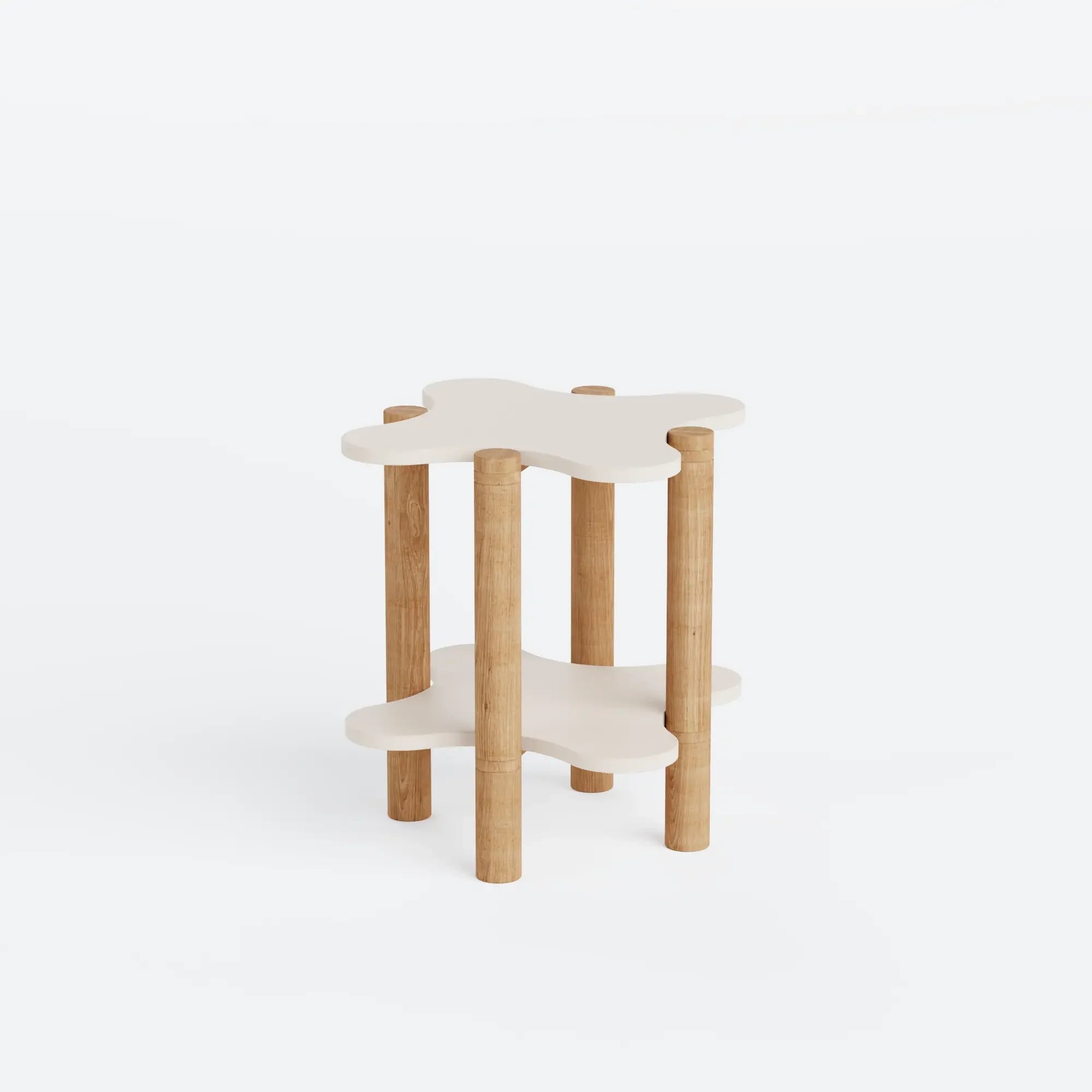 Savia Small Table Cream/ Natural Oak