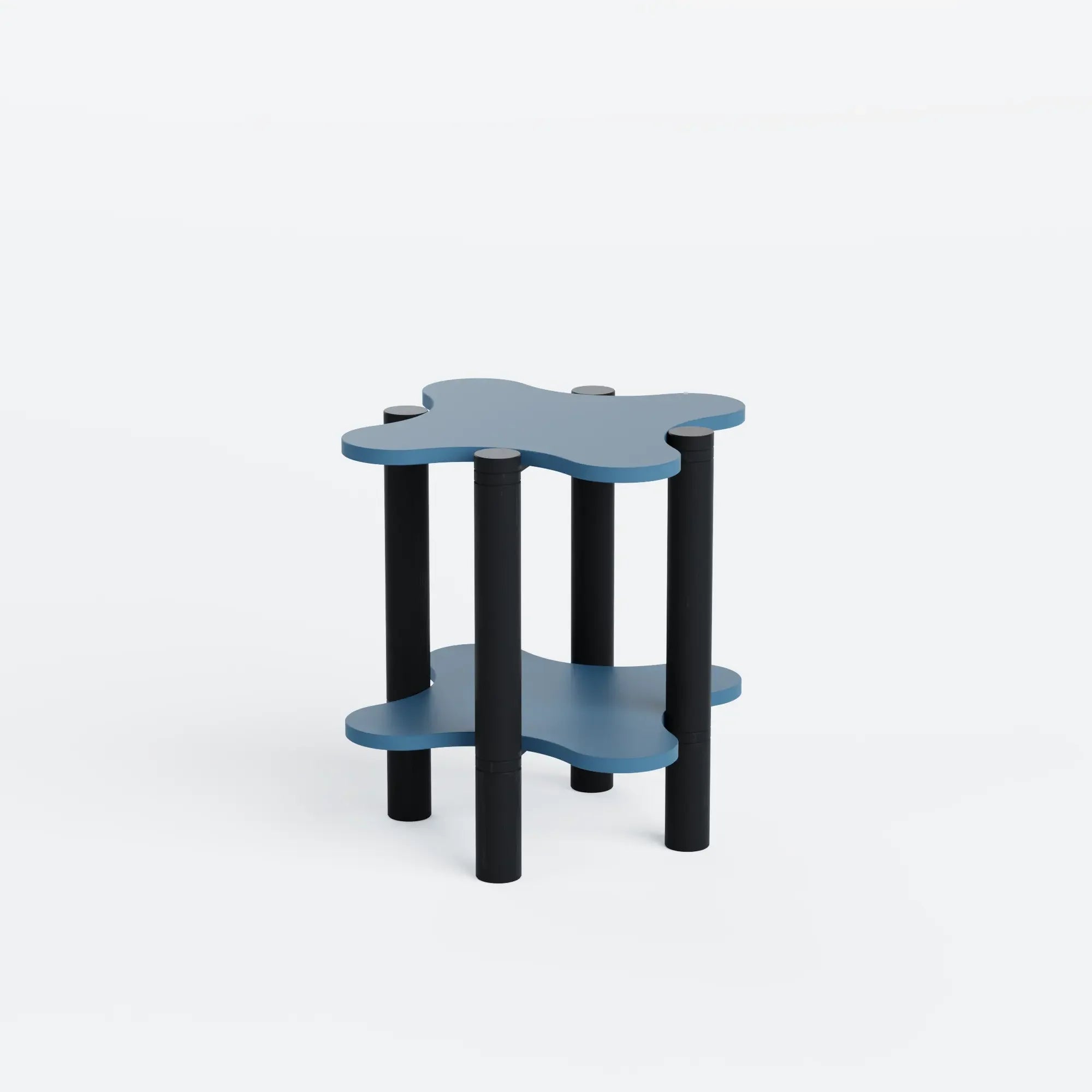 Savia Small Table Steel Blue/Black Oak