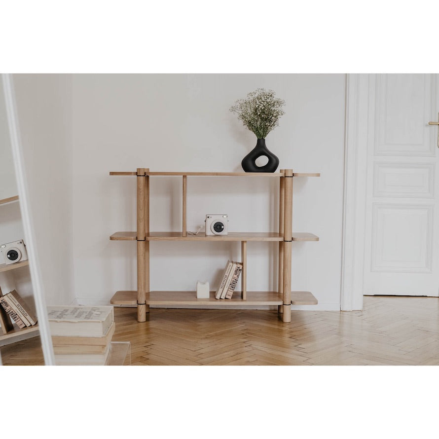 noe shelving system - 3 shelves + partition wall