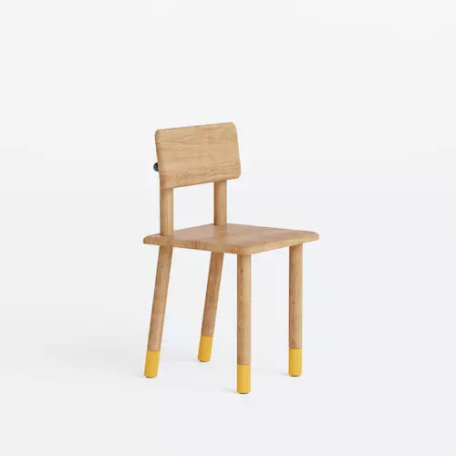 Rise-Stuhl mit gelben Beinen